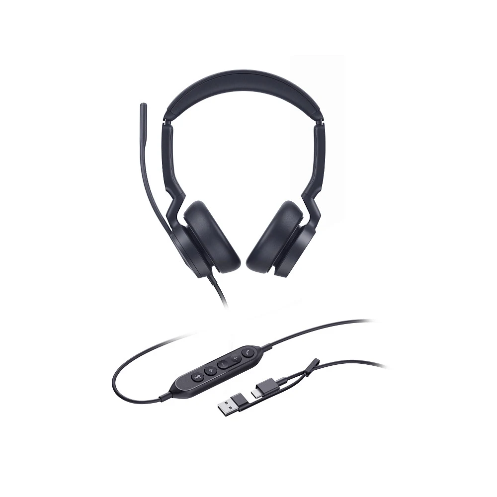 Гарнитура YEALINK UH46 Dual UC USB-C/A, Проводная, HD звук, LED-индикатор, USB-C/A, шт