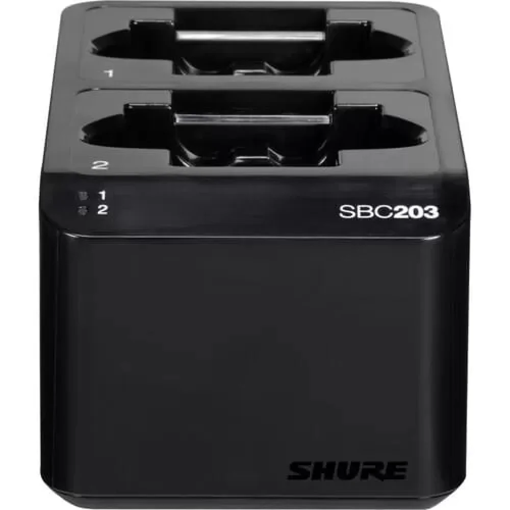 Двухпортовая зарядная док-станция SHURE [SBC203-E] для аккумуляторов SB903 и передатчиков SLX-D