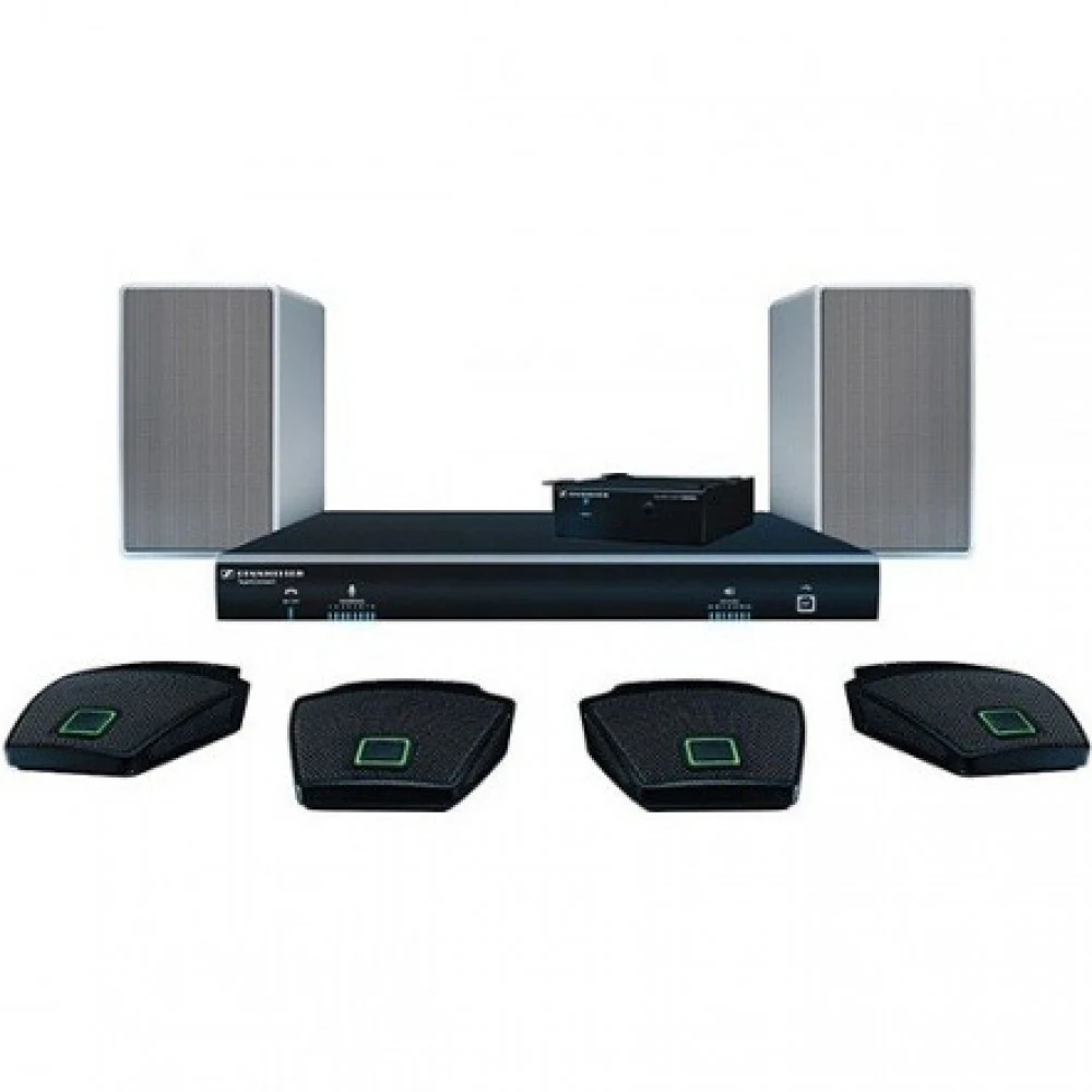 Комплект переговорной Sennheiser TEAMCONNECT STANDARD FLEX EU (5067400) Комплект: 1 SL TeamConnect CU1 с кабелями 1шт SL TeamConnect CB1 с кабелями 1шт SL Mic Hub1 с кабелями 2 шт SL Loudspeaker 52A