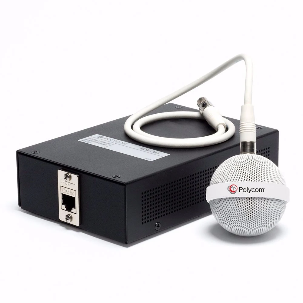 Polycom SoundStructure C8 Ceiling Microphone array-White "Primary". Includes 2ft/60cm drop cable, electronics Interface, wall plate with 10ft/3m & 50ft/15m plenum cable, RJ45(F)/Walta(M). For RealPr