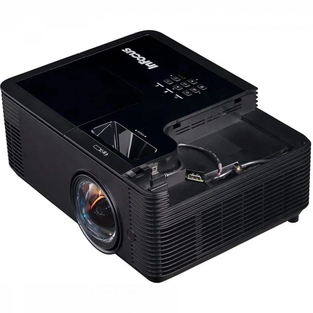Проектор InFocus [IN136ST] DLP, 4000 ANSI Lm,WXGA (1280x800), 28500:1, 0.521:1, 3.5mm in,Composite video, VGAin, HDMI 1.4a x3 (поддержка 3D), USB-A (клав., мышь), лампа 15000ч.(ECO mode),3.5mm out,