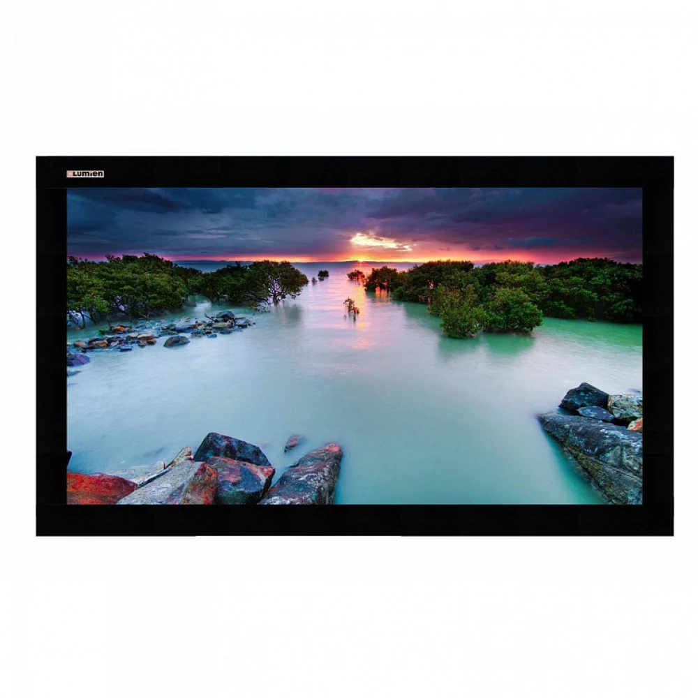 LCH-100107 - Экран Lumien LCH-100107 [Cinema Home] 182x311 см (раб. область 165х295 см) (133") Matte White, алюминиевая рама обтянутая черным бархатом 16:9
