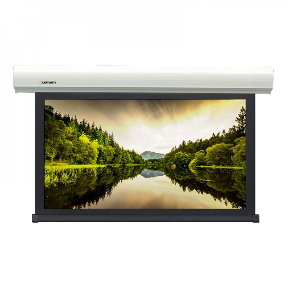 LMBC-100107 - Экран с электроприводом Lumien LMBC-100107 [Master Business Control] 195х297 см, (раб.область 179х287 см) (133") Matte White, чёрн.кайма по периметру, верхюкайма 10 см, цвет корпуса бе