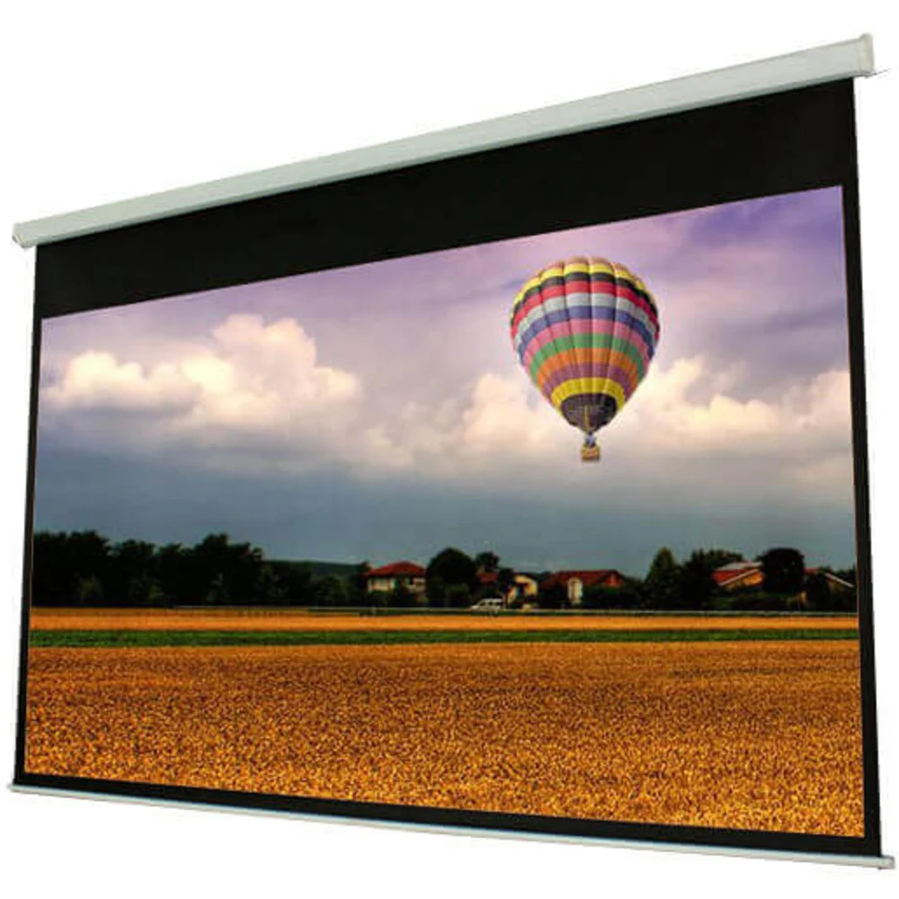 PROscreen Экран моторизованный MLE9110, Моторизованный экран , полотно Matte White, радиопульт в комплекте. Диагональ 110". Формат 16:9. Размер активной области полотна,мм - 2435*1370, увеличенный д