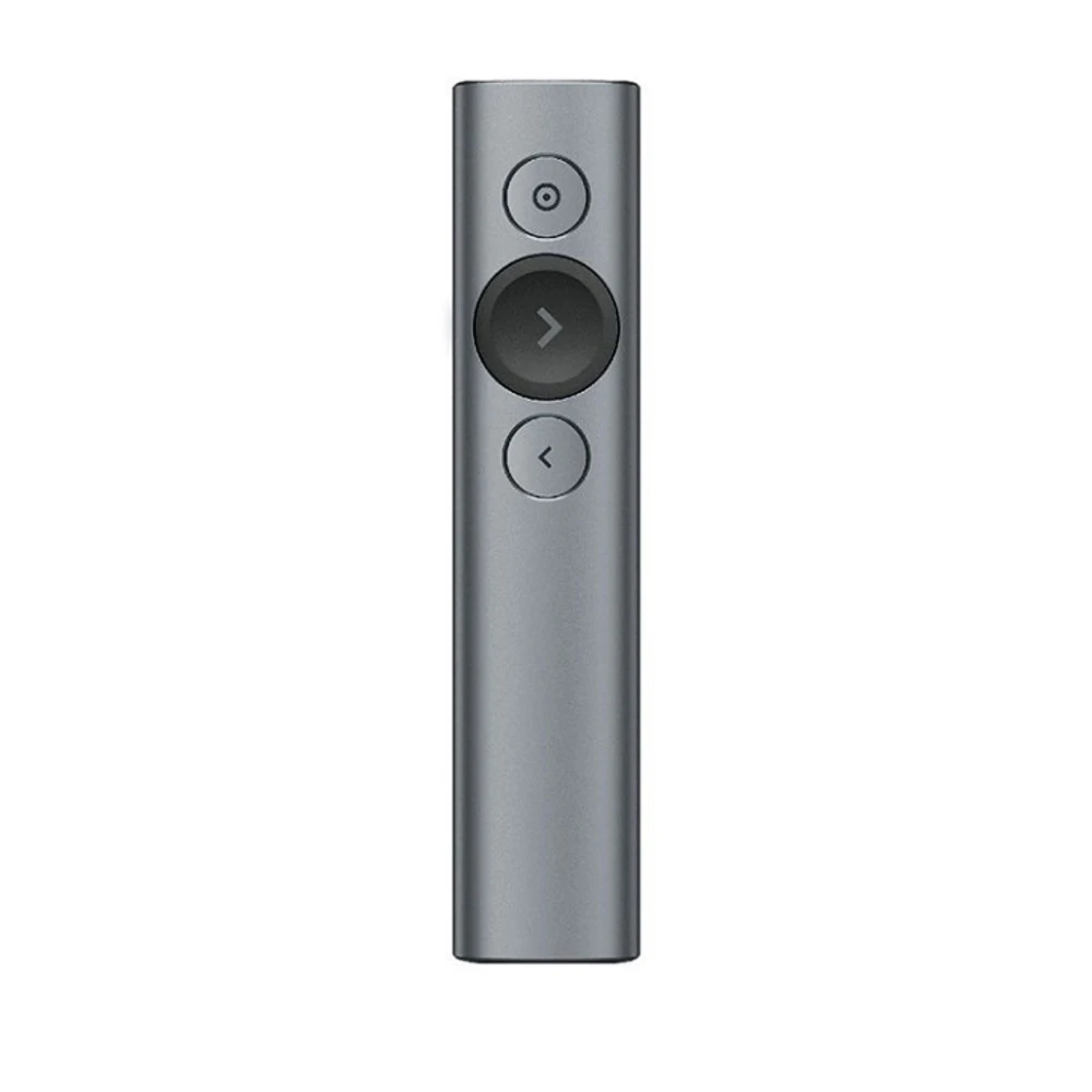 Презентер Logitech Spotlight Slate (серый, Bluetooth/2.4 GHz, перезаряжаемая литий-полимерная батарея 85мАч, 3D-акселерометр, гироскоп, кабель для зарядки, чехол) (M/N: R-R0011 / C-U0016)