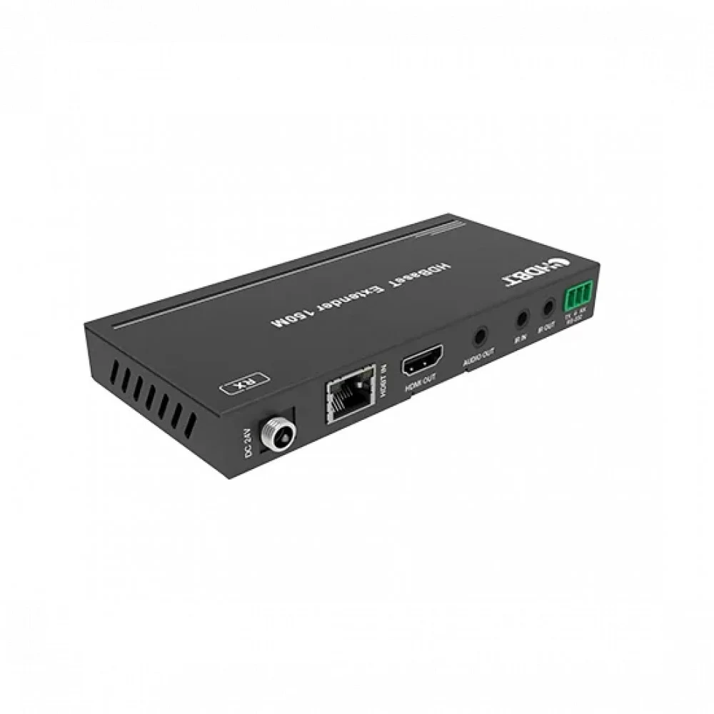 Комплект удлинителя сигнала HDMI Infobit [E150CG] до 150 м. 1080p, 120 м. 4K/60 Гц. Двунаправленный ИК и RS232, POC и HDCP 2.2. (Tx and Rx)