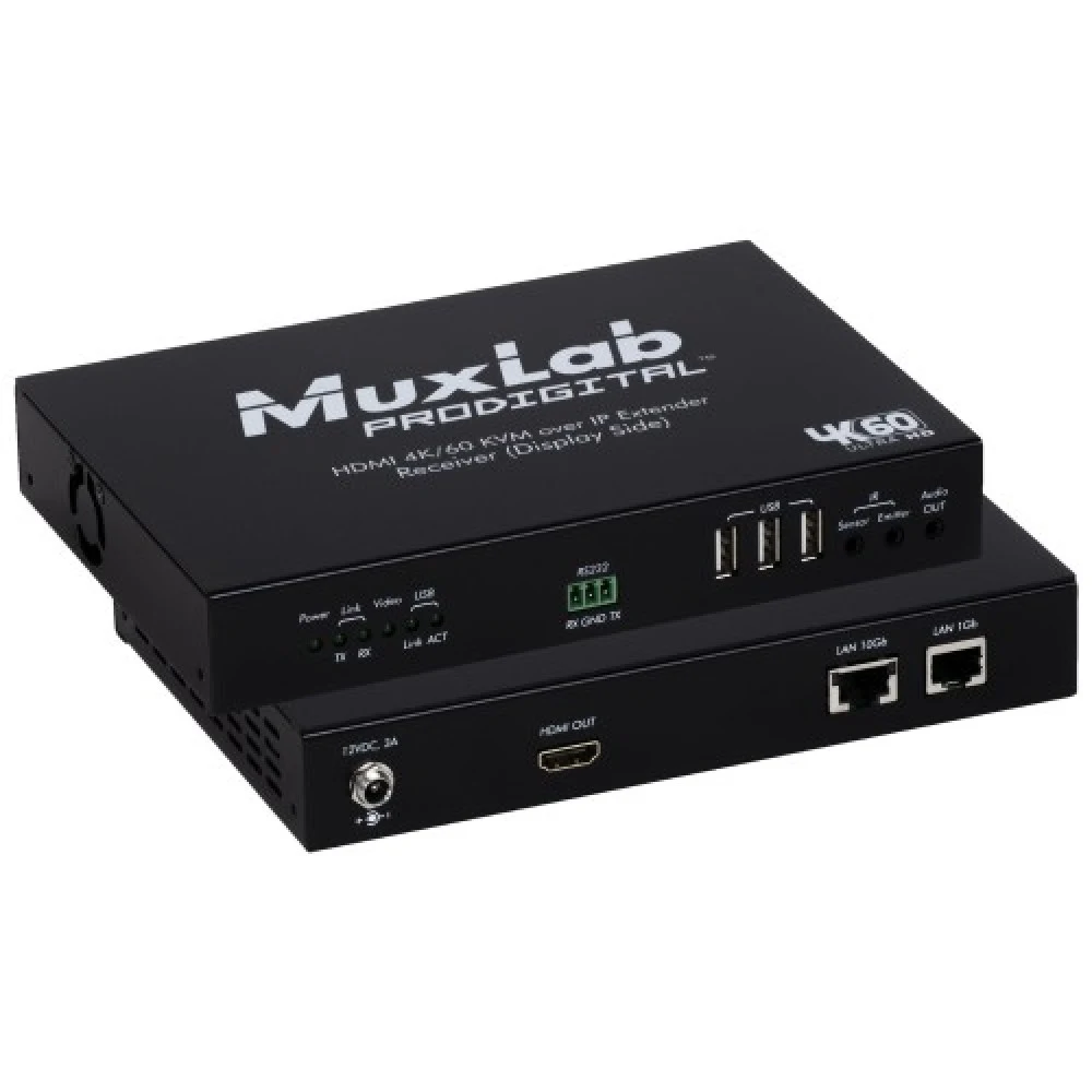 Приемник HDMI KVM OVER IP [500760-RX-KVM] MuxLab [500760-RX-KVM], поддержка 4К60 (SDVoE)