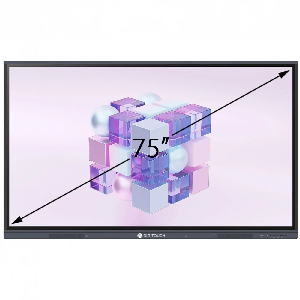 Интерактивная панель DigiTouch T5-75, 20 касаний, Android 11.0, 8Gb + 128Gb, 75 дюймов, Wireless screen, Bluetooth 8+128Gb