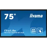 Интерактивная панель, iiyama, TE7514MIS-B1AG, 75", 4K, Android 13, V100, Quad core A76+A55, ОЗУ 8гб, ПЗУ 64гб, чёрный