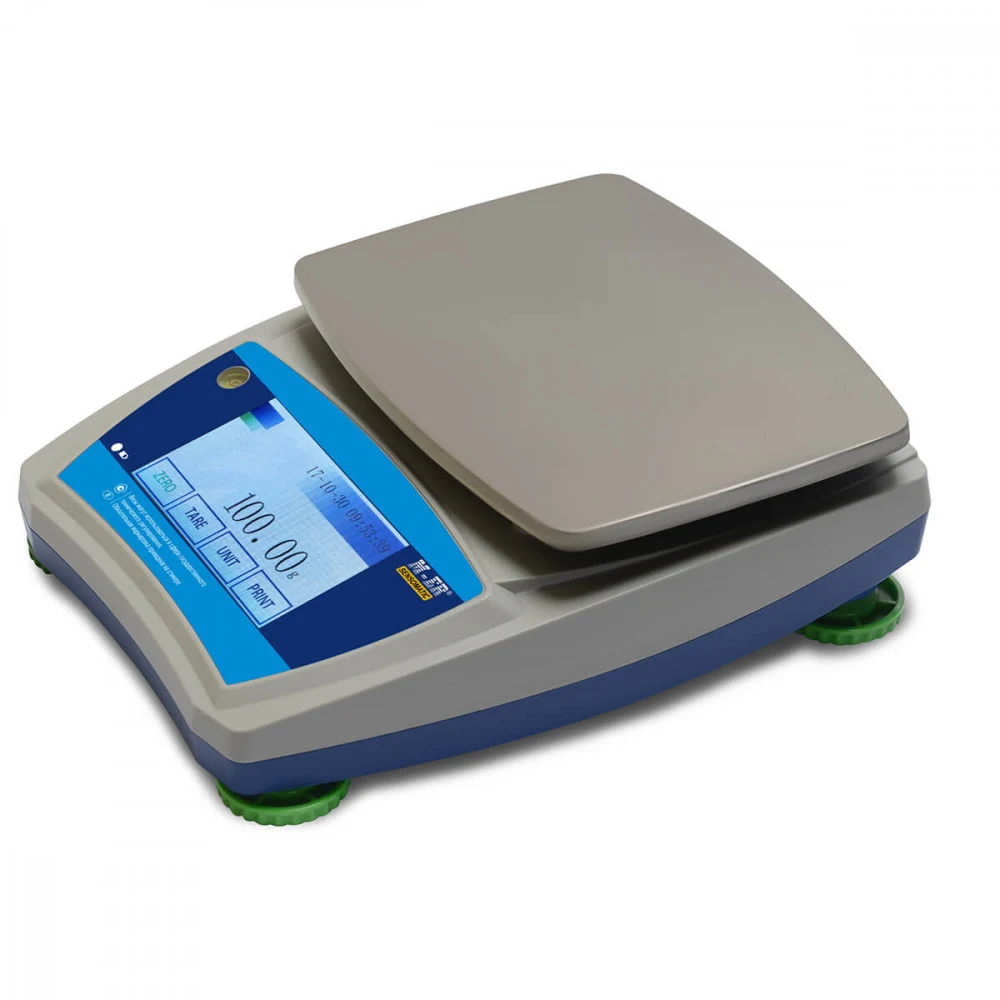 Лабораторные весы M-ER 123 АCF-1500.05 SENSOMATIC TFT "Интерфейс: RS232 и USB Индикация: 4,2"" TFT дисплей Габариты: 210х260х84 мм Платформа: 196x150 мм Питание: адаптер+аккумулятор Максимальный вес