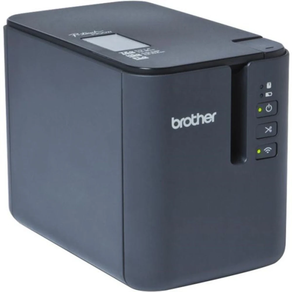 PTP900WR1 - Принтер для печати наклеек Brother PT-P900W (настольный, авторезак, поддержка лент TZE шириной от 3,5 до 36мм, скорость печати до 60 мм/сек, до 360x720dpi, WiFi, USB, RS232, в комплекте