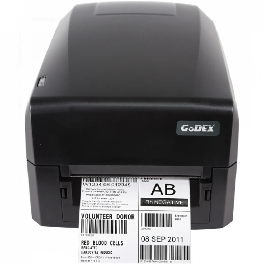 Принтер этикеток термотрансферный Godex GE300UES (203DPI, 118/108/12,7, USB & Serial & Ethernet, 5IPS, 16MB SDRAM, 8MB Flash, Black)
