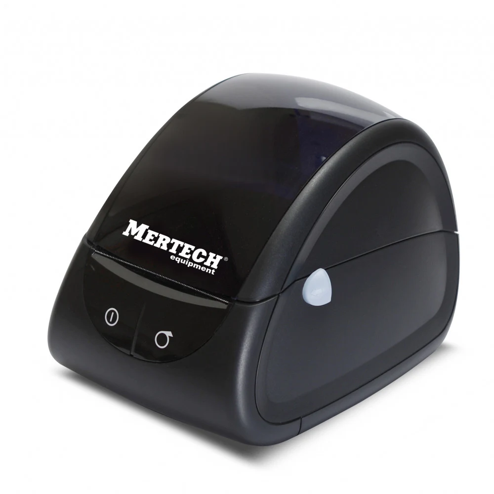 Термопринтер самоклеящихся этикеток MERTECH LP58 EVA RS232-USB Black Ширина печати: до 56 мм Разрешение печати: 203 DPI Скорость печати: 100 мм/сек Интерфейсы: RS232 и USB Цвет: Черный