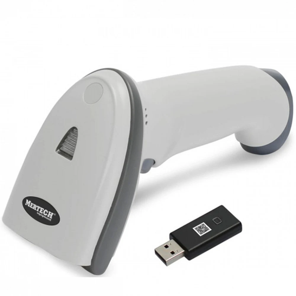 Беспроводной сканер штрих-кода MERTECH CL-2210 BLE Dongle P2D USB White Тип 2D Image Дальность сканирования: 370 мм Скорость сканирования: 100 скан/сек Габариты: 170х95х70 мм Интерфейс USB-COM и USB