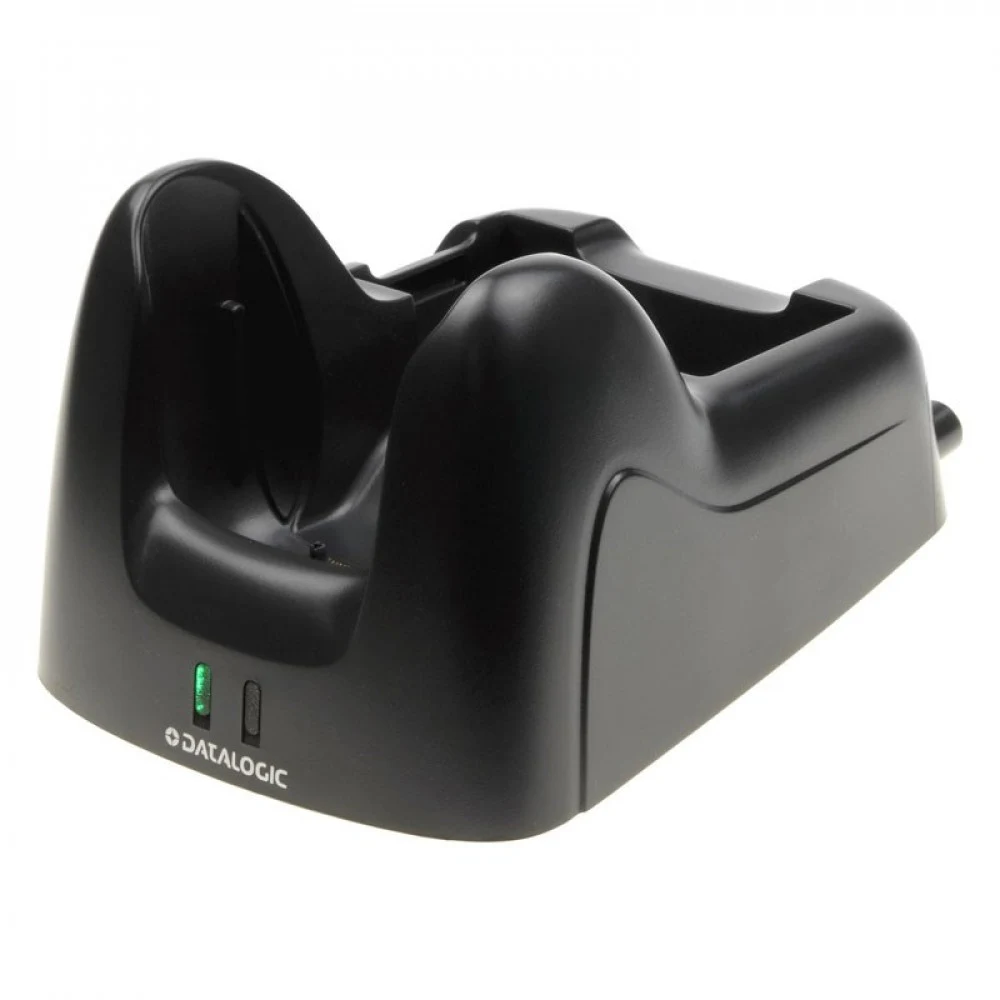 Single Slot Desk Mount Dock for FALCON X3 with Spare Battery Charging Slot. High-Retention USB Type B (client only) and RS232 ports. Includes Power Supply with Regional Plugs and USB Cable