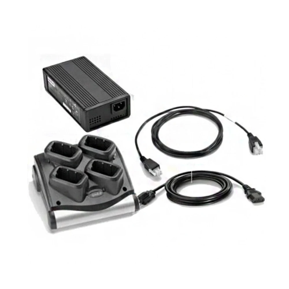 MC90XX/MC9190-G 4-Slot Battery Charger KIT, Energy Star (incl.: 4 Slot Battery Charger SAC9000-4000R, P/S PWRS-14000-242R and DC Line Cord 25-72614-01R). Must purchase 3 Wire grounded AC line cord s