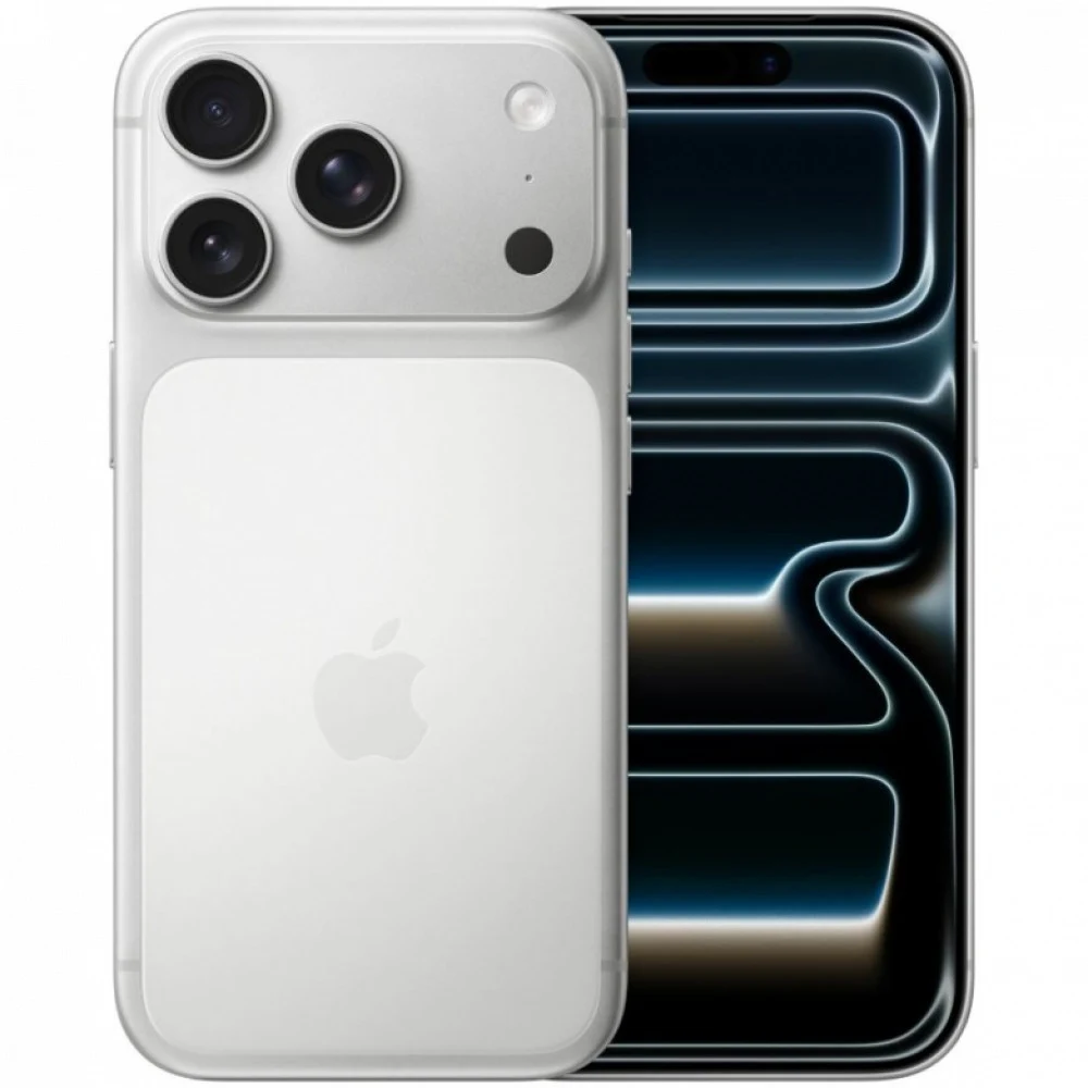 Смартфон Apple A3523 iPhone 17 Pro 256Gb серебристый моноблок 3G 4G 1Sim 6.3" 1206x2622 iOS 26 48Mpix 802.11 a/b/g/n/ac/ax/be NFC GPS Protect