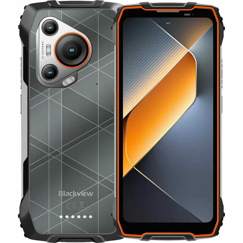 Смартфон BlackView BL7000 MediaTek Dimensity 6300 (2.4) 8С RAM8Gb ROM256Gb 6,67"" HD+ IPS 720x1604 5G Android 15 оранжевый 50Mpix+20Mpix NV/32Mpix NFC GPS 802.11 a/b/g/n/ac GSM BT5.2 TouchSc TF card