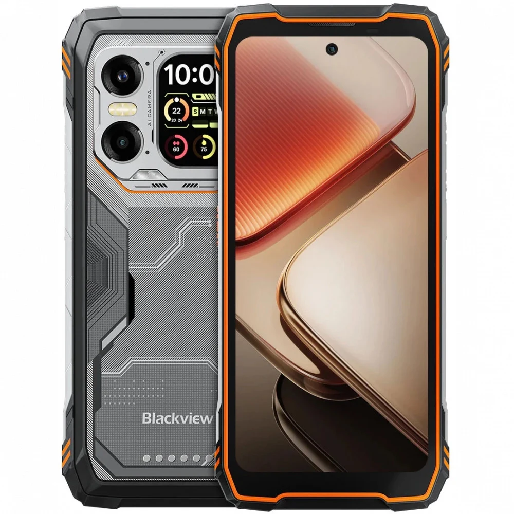 "Смартфон BlackView XPLORE 1 MediaTek Dimensity 7050 (2.6) 8С RAM16Gb ROM512Gb 6,78"" 2.4K FHD+IPS 1080x2460 120Hz 5G Android 15 оранжевый 64MP+20MP NV/50Mpix NFC GPS IEEE802.11a/b/g/n/ac/ax (2.4GHz