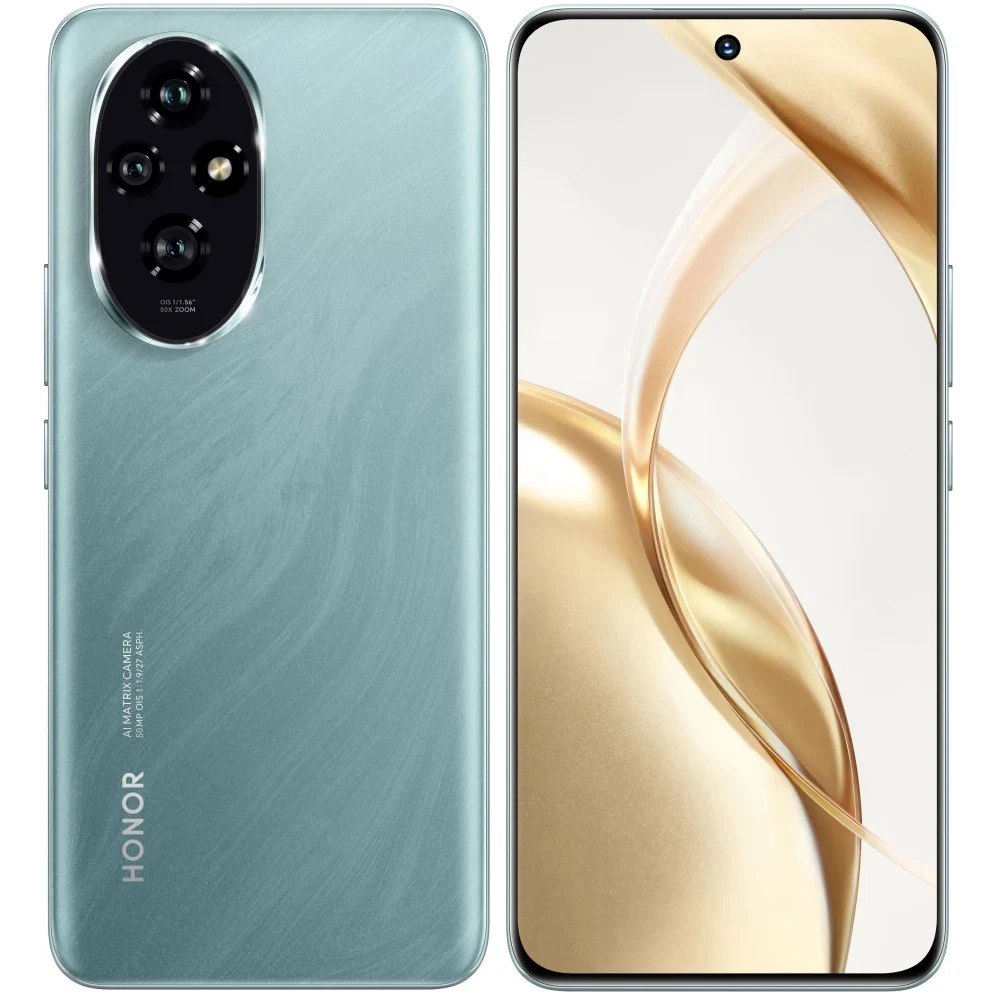 Смартфон, HONOR, 200 ELI-NX9, 12GB 512GB, 6.7", Android 14, Snapdragon 7 Gen 3, Камера 50 Мп+50 Мп+12 Мп/50 Мп, 2664x1200, Bluetooth 5.3, 5200 мАч, (Emerald Green) Зелёный