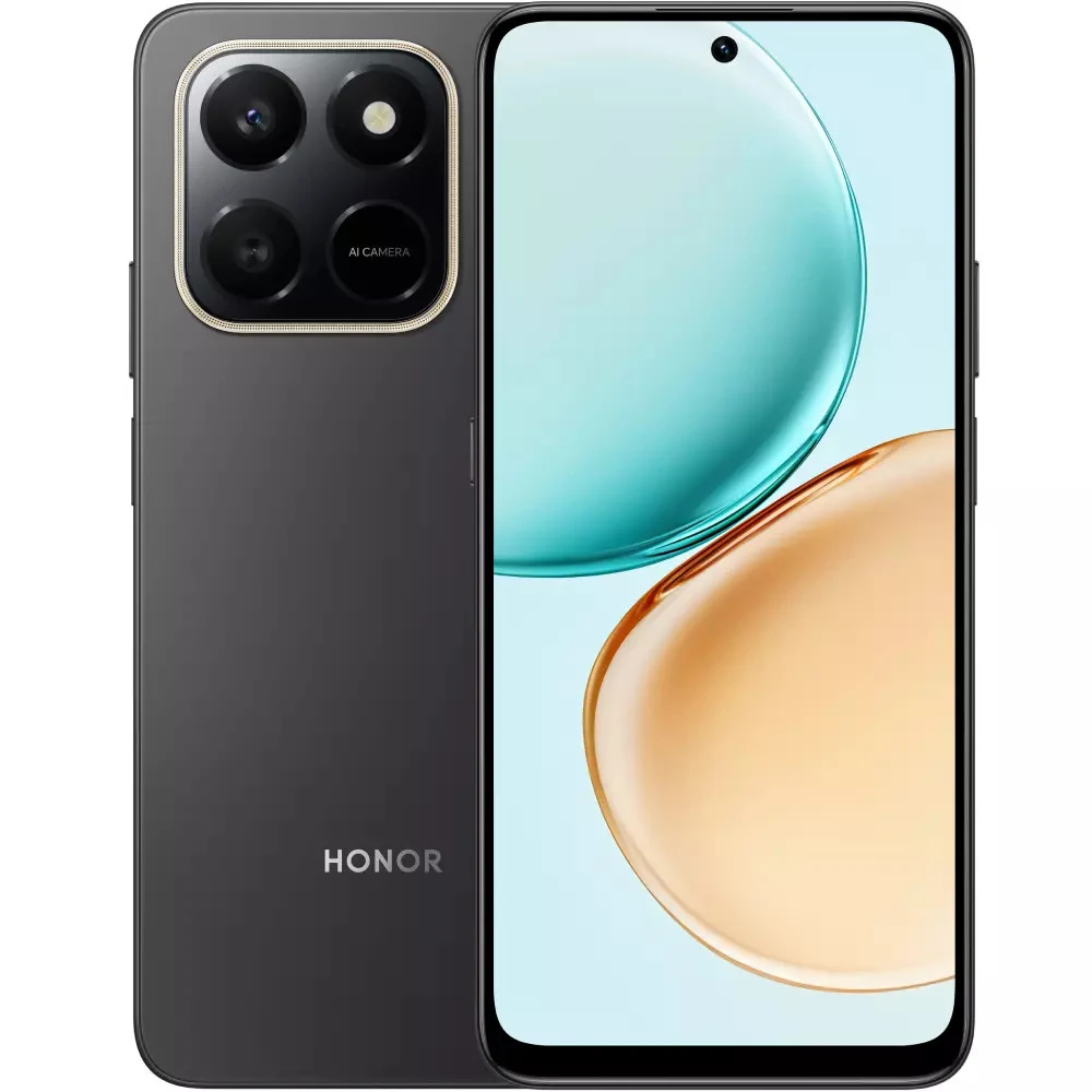 Смартфон, HONOR, X7d LGN-LX1, 6GB 128GB, 6.77", Android, Snapdragon 685, Камера 108 Мп+2 Мп/8 Мп, 720*1610, Bluetooth 5.0, 6500 мАч, (Velvet Black) Чёрный
