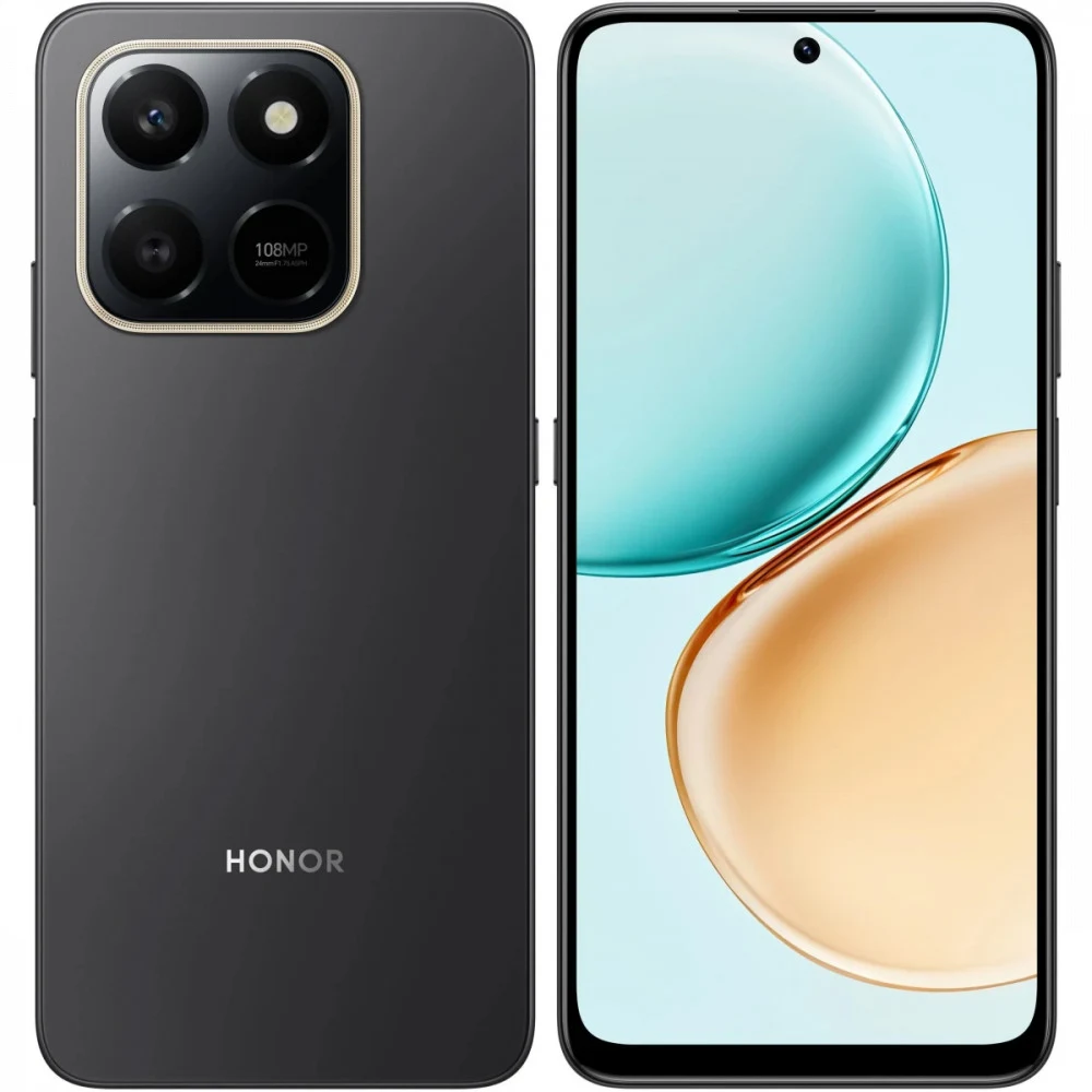 Смартфон, HONOR, X7d LGN-LX1, 8GB 256GB, 6.77", Android, Snapdragon 685, Камера 108 Мп+2 Мп/8 Мп, 720*1610, Bluetooth 5.0, 6500 мАч, (Velvet Black) Чёрный