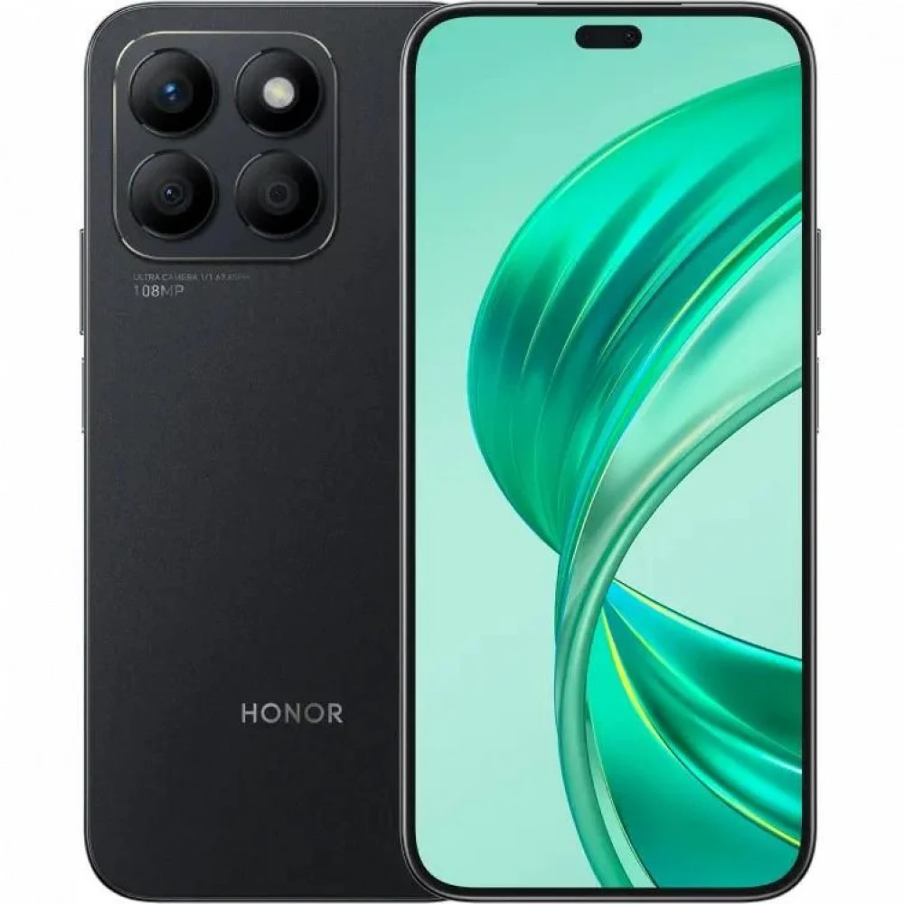 Смартфон, HONOR, X8b LLY-LX1, 8GB 128GB, 6.7", Android 13, Snapdragon 680, Камера 108 Мп, 2412*1080, Bluetooth 5.0, 4500 мАч, (Midnight Black) Чёрный (5109AYBK)