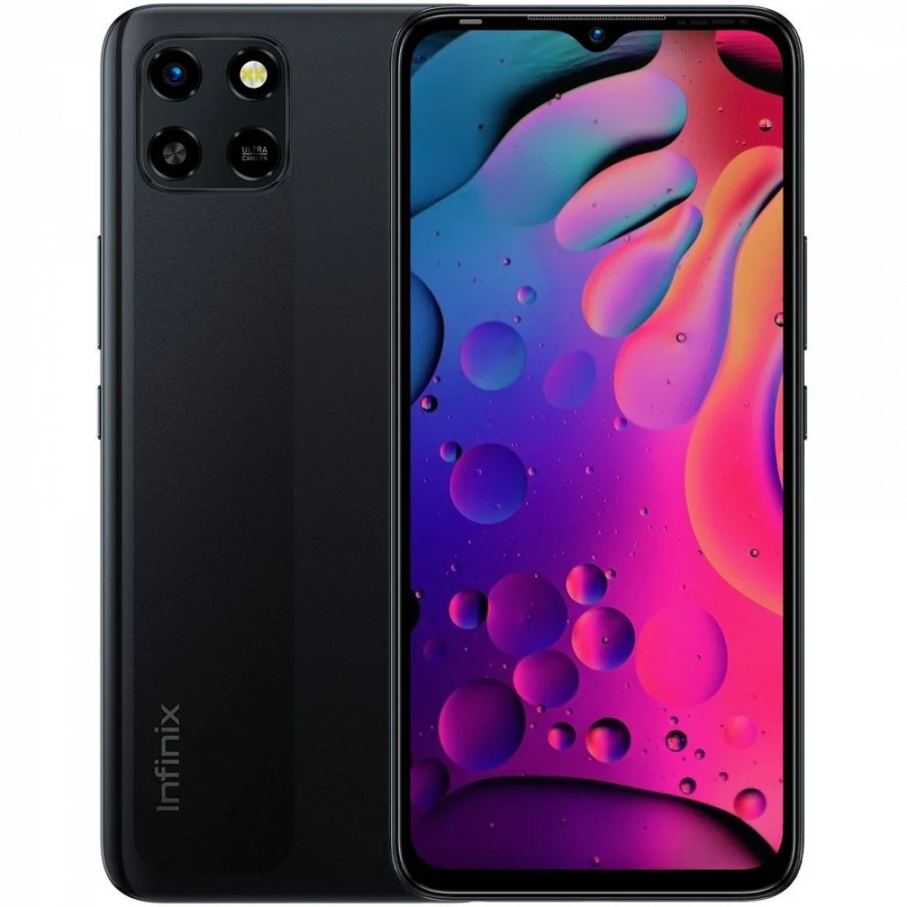 Смартфон Infinix SMART 6 HD, A11/2.0GHz/2GbRAM/32GbROM/6.6",1600x720/Wi-Fi/BT/GPS/2xSIM, Force Black