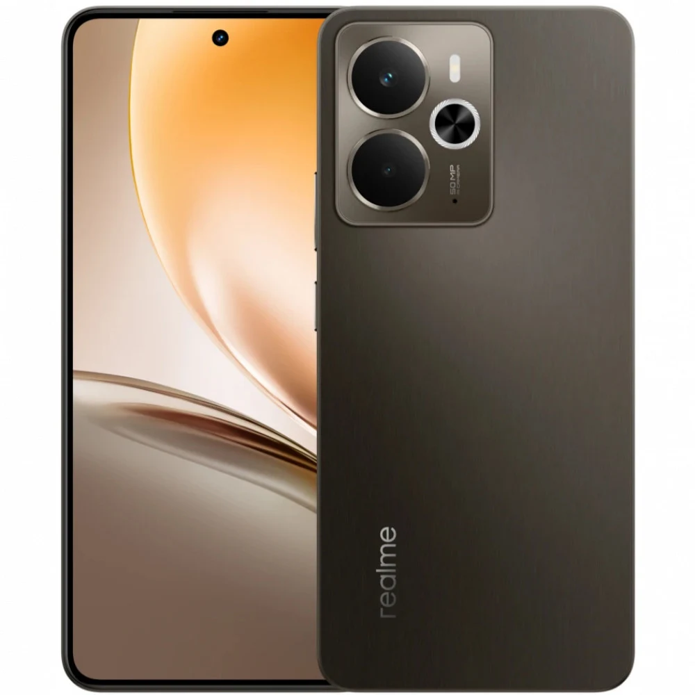 Смартфон Realme RMX5070 14 5G 256Gb 8Gb черный моноблок 3G 4G 2Sim 6.67" 1080x2400 Android 15 50Mpix 802.11 a/b/g/n/ac/ax NFC GPS GSM900/1800 GSM1900 Protect
