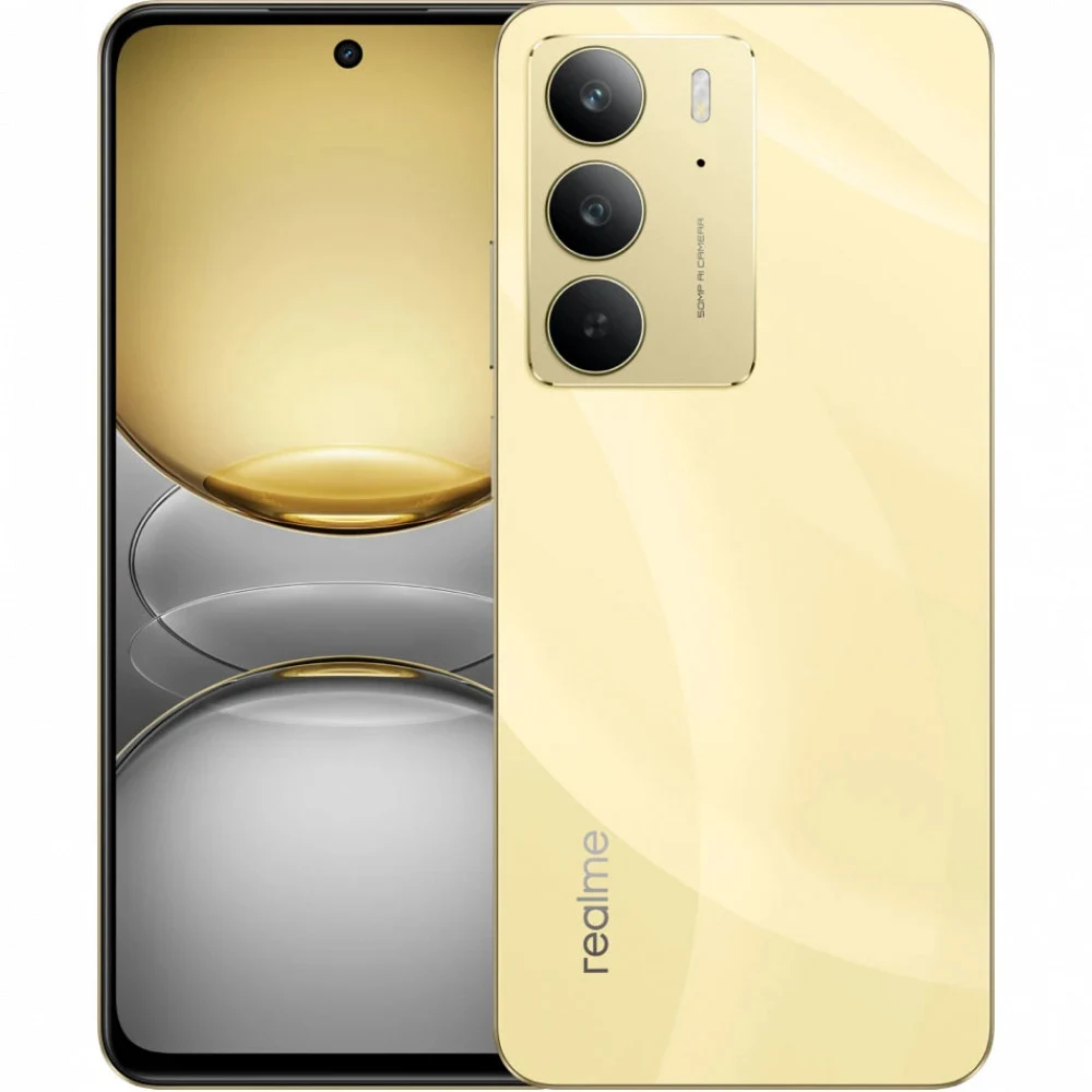 Смартфон Realme RMX3941 C75 128Gb 8Gb золотой моноблок 3G 4G 2Sim 6.72" 1080x2400 Android 14 50Mpix 802.11 a/b/g/n/ac NFC GPS GSM900/1800 GSM1900 Protect A-GPS microSD max2048Gb