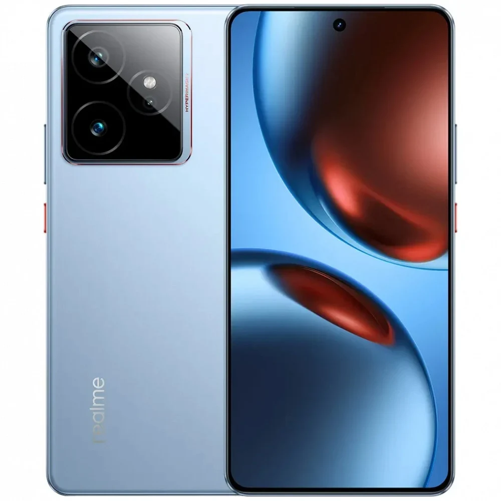 Смартфон Realme RMX5061 GT 7 512Gb 12Gb голубой моноблок 3G 4G 6.78" 1264x2780 Android 15 50Mpix 802.11 a/b/g/n/ac/ax/be NFC GPS GSM900/1800 GSM1900