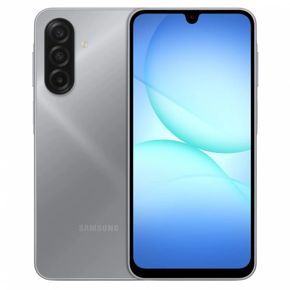 Смартфон Samsung SM-A175F Galaxy A17 128Gb 4Gb серый моноблок 3G 4G 2Sim 6.7" 1080x2340 Android 15 50Mpix 802.11 a/b/g/n/ac NFC GPS GSM900/1800 GSM1900 microSD max2048Gb