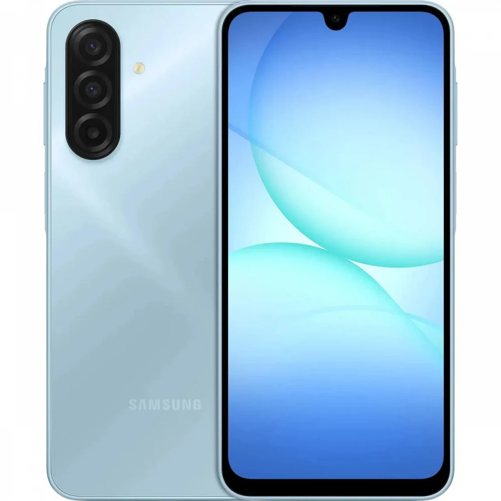 Смартфон Samsung SM-A175F Galaxy A17 256Gb 8Gb голубой моноблок 3G 4G 2Sim 6.7" 1080x2340 Android 15 50Mpix 802.11 a/b/g/n/ac NFC GPS GSM900/1800 GSM1900 microSD max2048Gb