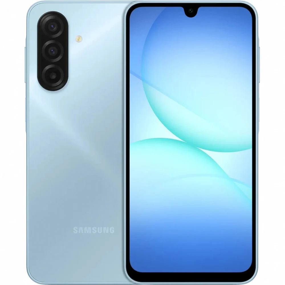 Смартфон Samsung SM-A175F Galaxy A17 128Gb 4Gb голубой моноблок 3G 4G 2Sim 6.7" 1080x2340 Android 15 50Mpix 802.11 a/b/g/n/ac NFC GPS GSM900/1800 GSM1900 microSD max2048Gb