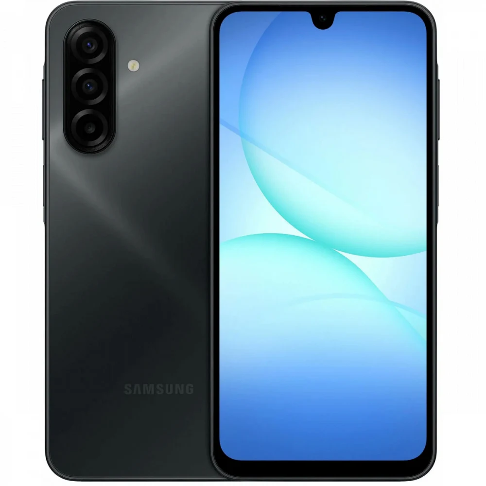 Смартфон Samsung SM-A175F Galaxy A17 256Gb 8Gb черный моноблок 3G 4G 2Sim 6.7" 1080x2340 Android 15 50Mpix 802.11 a/b/g/n/ac NFC GPS GSM900/1800 GSM1900 microSD max2048Gb