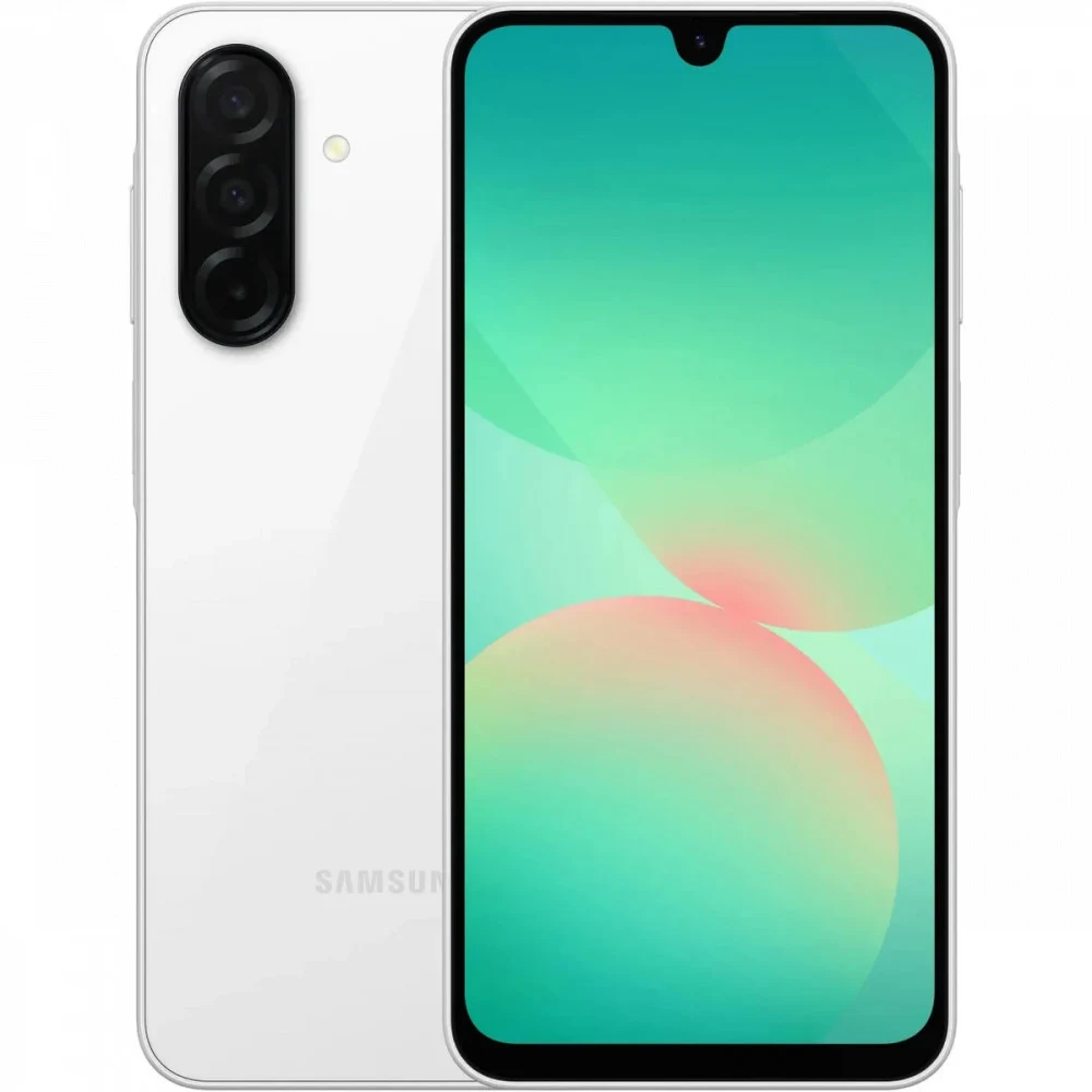 Смартфон Samsung SM-A266B Galaxy A26 5G 256Gb 8Gb белый моноблок 3G 4G 2Sim 6.7" 1080x2340 Android 15 50Mpix 802.11 a/b/g/n/ac NFC GPS GSM900/1800 GSM1900 Protect microSD max2048Gb