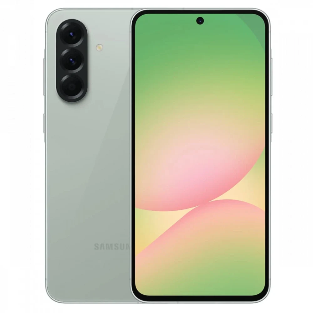 Смартфон Samsung SM-A566E Galaxy A56 5G 256Gb 8Gb зеленый моноблок 3G 4G 2Sim 6.7" 1080x2340 Android 15 50Mpix 802.11 a/b/g/n/ac/ax NFC GPS GSM900/1800 GSM1900 Protect