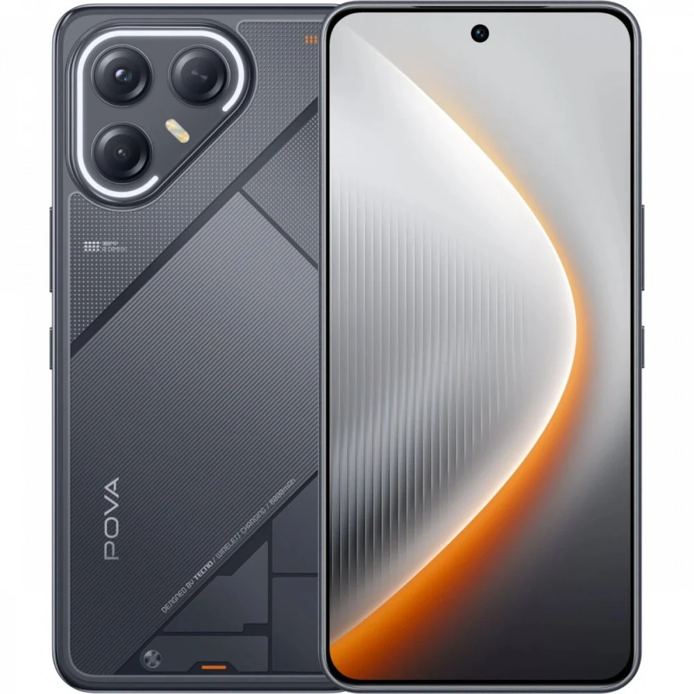 Мобильный телефон, TECNO, POVA 7 Ultra 5G (LJ9) 256+12 GB, 6.67" AMOLED, Аккумулятор 6000 мАч, 108MPx + 8MPx/13MPx, MediaTek Dimensity 8350 Ultimate, Android 15, Fast Charge 70W, Wirelss Charge 30W,