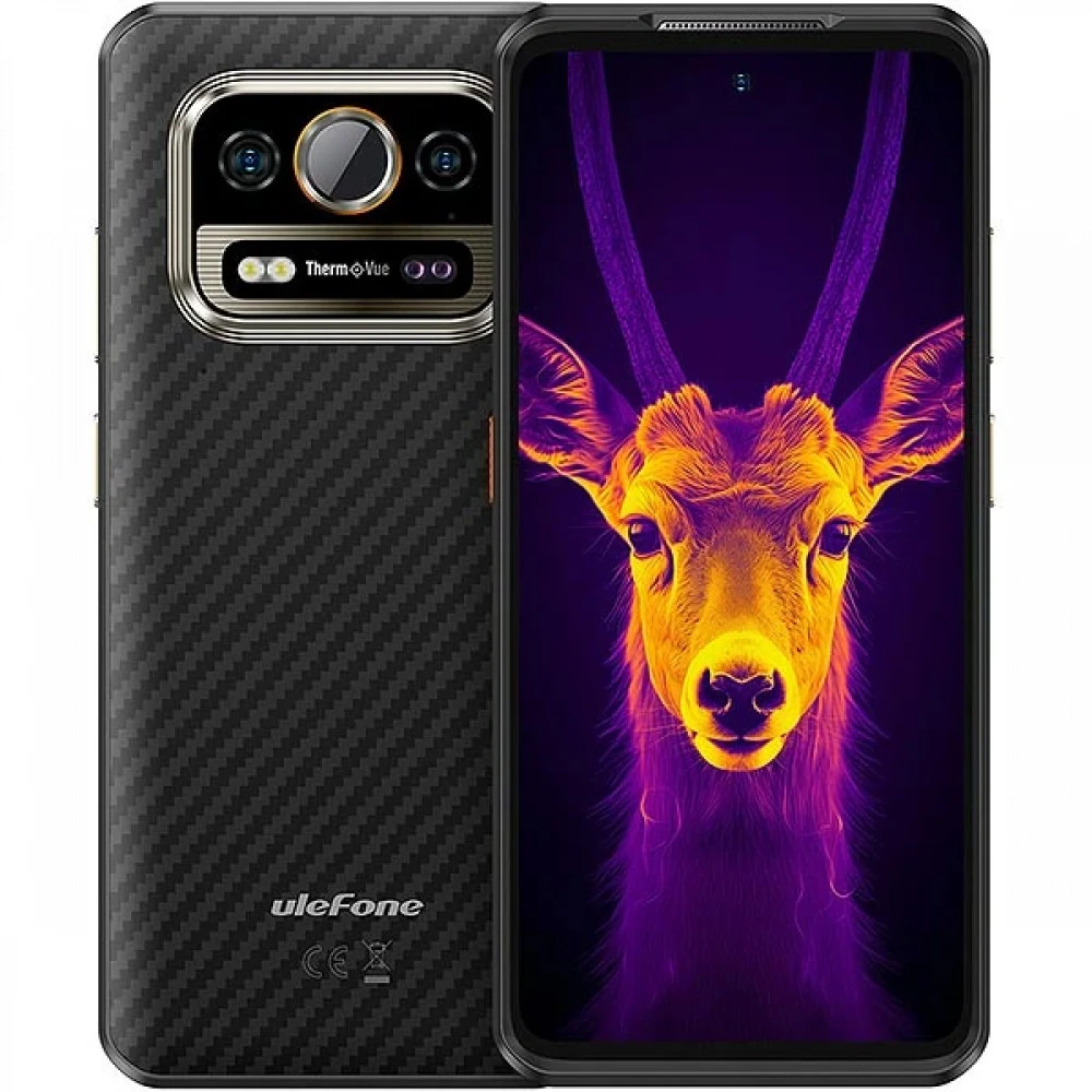 Смартфон Ulefone Armor 25T Pro MediaTek Dimensity 6300 5G 8С RAM6Gb ROM256Gb 6,78" FHD+ IPS 1080x2460 120Hz 5G Android 14/15 черный 32MP+ 50MP 64MP Infrared Night Vision Camera Thermal Imaging NFC G