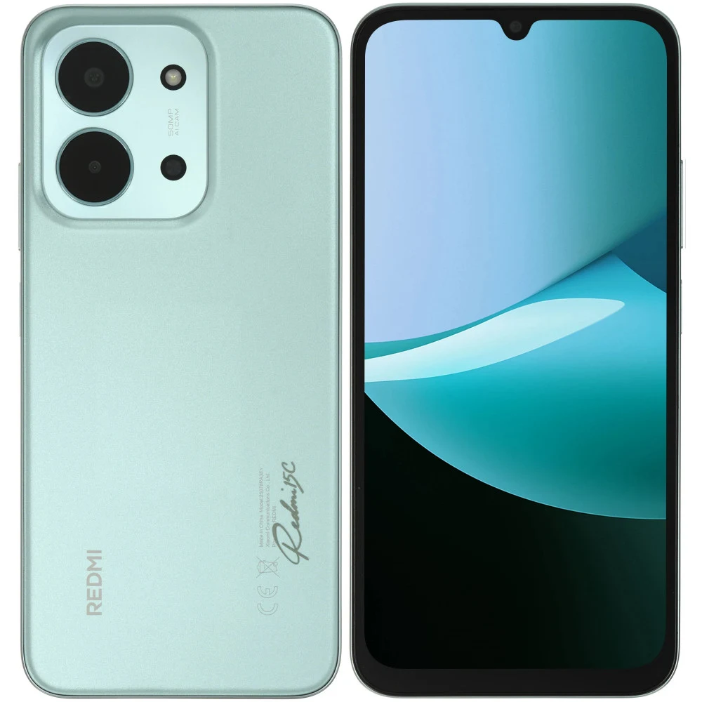 Смартфон Xiaomi Redmi 15C, G81Ultra 8/256GB, 6.9"IPS, 1600x720, BT5.3, NFC, 2xSIM+mSD, Mint Green