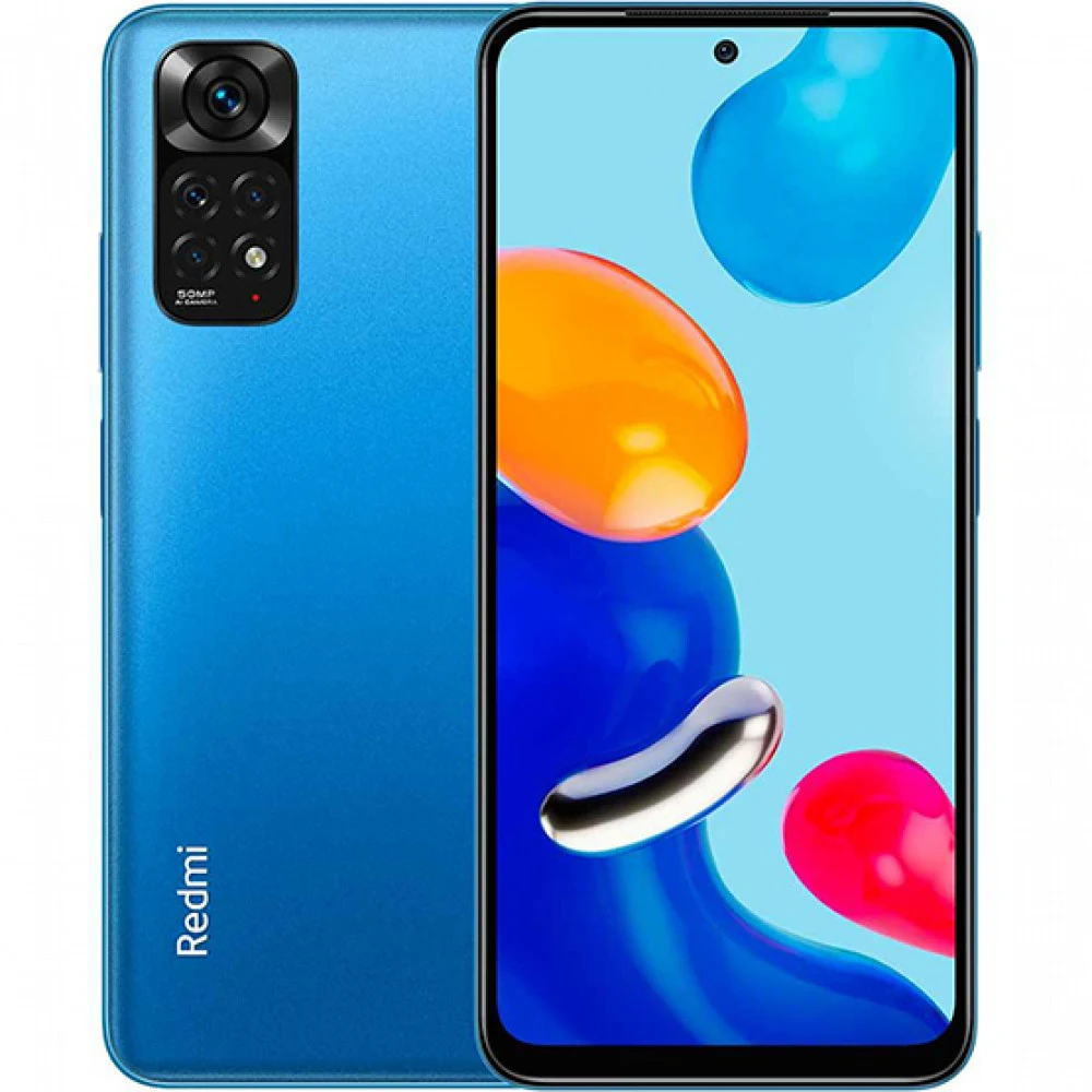 Мобильный телефон, Redmi, Note 11 4GB 64GB, 6.43" FHD+, Аккумулятор 5000 мАч, 50MPx+8MPx+2MPx+2MPx/13MPx, Snapdragon 680, Gorilla Glass 3, Fast Charge 33W, (Twilight Blue) Синий