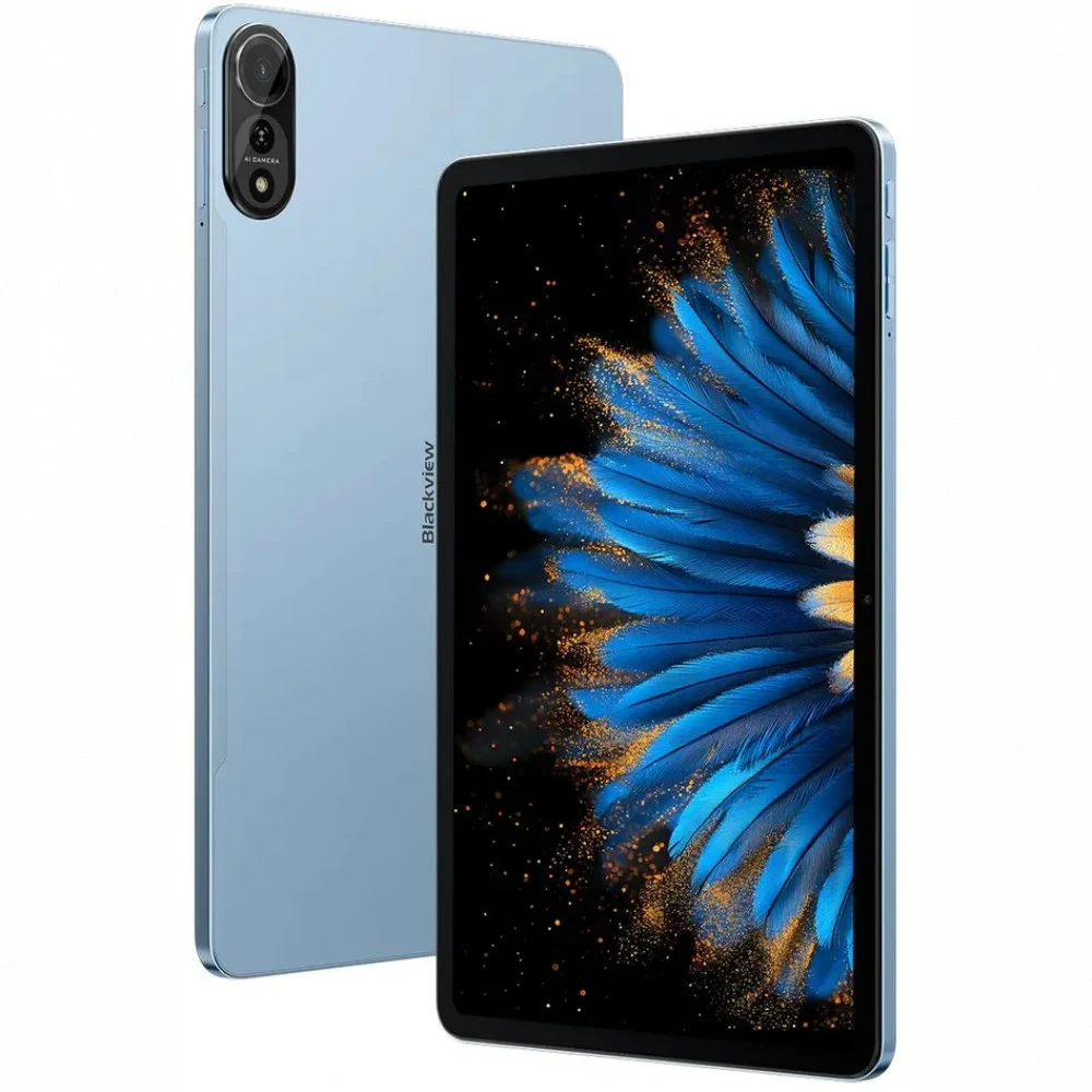 Планшет Blackview MEGA2 UMS9230E(T615) (1.8) 8C RAM12Gb ROM256Gb 11.97" IPS 2000x1200 60Hz 3G 4G Android 14 голубой 16Mpix 8Mpix GPS WiFi Touch microSDXC 2Tb 9000mAh 18W Fast Charger ((планшет, клав