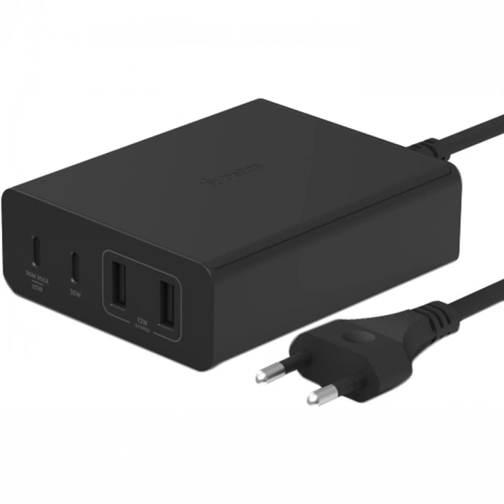 108W 4-Ports USB GaN Desktop Charger (Dual C and Dual A) and 2M Cord