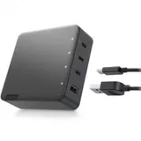 Зарядное устройство Lenovo Go LG130W, сеть, для USB-устройств, 1.8А, 130W, 1xUSB, 3xUSB-C, Black