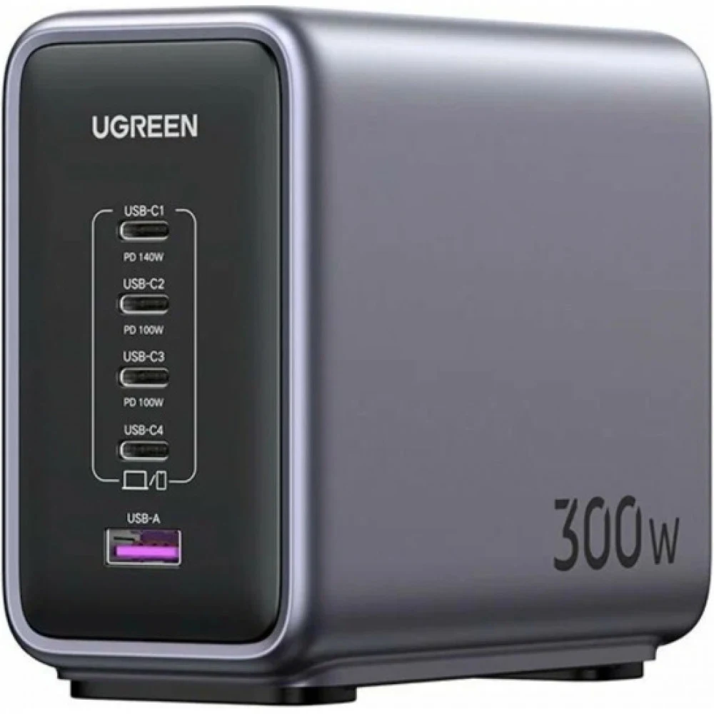 Зарядное устройство UGREEN CD333 (90903B) Nexode 300W 5-Port PD GaN Fast Desktop Charger EU. Цвет: серый