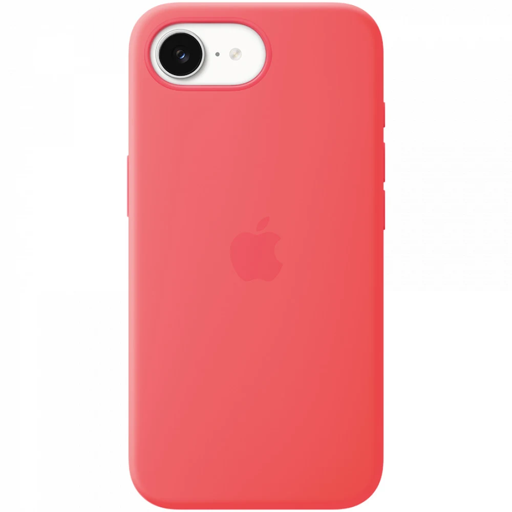 iPhone 17e Silicone Case with MagSafe - Bright Guava,Model A3646