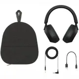 Гарнитура мониторные Sony WH-1000XM5 1.2м черный беспроводные bluetooth оголовье (WH-1000XM5/B)