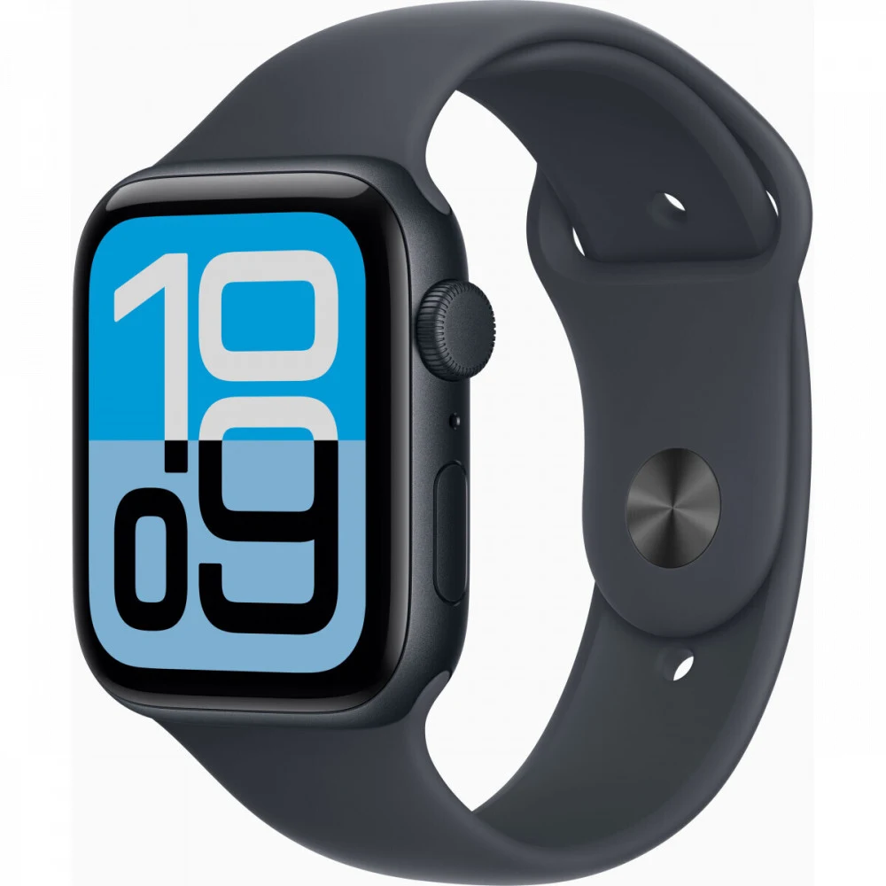Смарт-часы Apple Watch SE 3 2025 A3325 44мм OLED корп.темная ночь Sport Band рем.темная ночь разм.брасл.:M/L (MEHQ4LW/A)