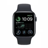 Apple Watch SE GPS, 44mm, Midnight Aluminium Case with, Midnight Sport Band - Regular (MNK03GK/A)