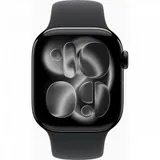 Смарт-часы Apple Watch Series 11 A3331 42мм OLED корп.черный Sport Band рем.черный разм.брасл.:M/L (MEQU4LW/A)